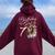 7Th Birthday Girl Horse Lover 7 Years Old Bday Women Oversized Hoodie Back Print Maroon