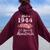 80 Year Old Made In 1944 Floral 80Th Birthday Women Women Oversized Hoodie Back Print Maroon