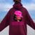 African American Afro Blessed To Be Called Mom Women Oversized Hoodie Back Print Maroon