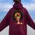 Afro Woman African Melanin Headscarf Nubian Black History Women Oversized Hoodie Back Print Maroon