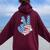 American Flag Peace Sign Hand 4Th Of July Women Women Oversized Hoodie Back Print Maroon