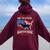 American Quarter Horse Racing For Quarter Horse Rider Women Oversized Hoodie Back Print Maroon