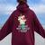 Annnd Why Should I Care Unicorn Apparel Sarcastic Women Oversized Hoodie Back Print Maroon