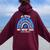In April We Wear Blue Puzzle Rainbow Autism Awareness Month Women Oversized Hoodie Back Print Maroon