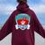 Auntie Of The Birthday Boy Girl Dog Paw Family Matching Women Oversized Hoodie Back Print Maroon