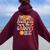 Auntie Of Groovy One Matching Family 1St Birthday Party Women Oversized Hoodie Back Print Maroon