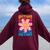 Autism Awareness Flower Acceptance Inclusion Love Support Women Oversized Hoodie Back Print Maroon
