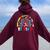 Autism Awareness Why Fit In Doctor Teacher Cat In Hat Cool Women Oversized Hoodie Back Print Maroon