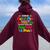 Being Autism Mom Autism Awareness Mama Of Autistic Boy Girl Women Oversized Hoodie Back Print Maroon