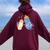 Baby Barista Mother Baby Neonatal Icu Nurse Nicu Rn Medical Women Oversized Hoodie Back Print Maroon