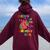 Baby Melon Brother Of The Birthday Girl Watermelon Family Women Oversized Hoodie Back Print Maroon