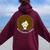 Bad Mama Jama Women Oversized Hoodie Back Print Maroon