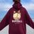 Baseball Sister Leopard Mother's Day Girls Womens Women Oversized Hoodie Back Print Maroon