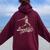 Baseball Vintage Style Brooklyn For & Women Women Oversized Hoodie Back Print Maroon