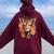 Beautiful Watercolor Giraffe Flower Girls Women Oversized Hoodie Back Print Maroon