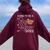 Become Big Sister 2022 Bear Sis Women Oversized Hoodie Back Print Maroon