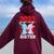 Becoming A Sister 2022 Bunny Baby Sibling Announcement Women Oversized Hoodie Back Print Maroon