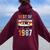 Best Of 1987 Retro Vintage Cassette Tape Women Women Oversized Hoodie Back Print Maroon