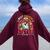 Best Chicken Sister Ever Mother's Day Flowers Rainbow Farm Women Oversized Hoodie Back Print Maroon