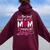 The Best Kind Of Mom Raises A Nurse Rn's Mommy Mother's Day Women Oversized Hoodie Back Print Maroon