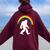 Bigfoot Graffiti Rainbow Sasquatch Tagger Women Oversized Hoodie Back Print Maroon