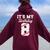 Birthday Boy 8 Baseball Its My 8Th Birthday Boys Girls Women Oversized Hoodie Back Print Maroon