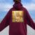 Bobcat Garden Flowers Painting Pet Mom Dad Women Oversized Hoodie Back Print Maroon