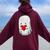 Be My Boo Ghost Happy Valentine's Day Couple Women Oversized Hoodie Back Print Maroon