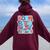 Boom Bitch Get Out The Way Happy Face 4Th Of July Women Oversized Hoodie Back Print Maroon