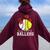 Busy Raising Ballers Softball Baseball Mama Mom Women Oversized Hoodie Back Print Maroon