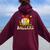 Busy Raising Ballers Softball Baseball Mom Mama Women Oversized Hoodie Back Print Maroon