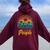 I Can't Believe I'm The Same Age As Old People Women Oversized Hoodie Back Print Maroon