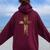 I Can't But I Know A Guy Jesus Cross Christian Believer Women Oversized Hoodie Back Print Maroon
