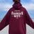 You Can't Scare Me I'm A Farmer's Wife Women Oversized Hoodie Back Print Maroon