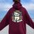 Cat Mom Happy For Cat Lovers Family Matching Women Oversized Hoodie Back Print Maroon