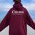 Chicana Educated Motivated Latina Graduation Day Women Oversized Hoodie Back Print Maroon