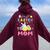Chick Bunny Flowers Happy First Easter Day As A Mom Mother Women Oversized Hoodie Back Print Maroon