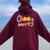 Choose Happy Positive Message Saying Quote Women Oversized Hoodie Back Print Maroon