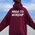 Christian Quote Bible Verse Saying Made To Worship Women Oversized Hoodie Back Print Maroon