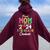 Class 2024 Graduation Proud Mom Of A 2024 5Th Grade Graduate Women Oversized Hoodie Back Print Maroon