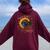 Cosmos Girl Total Solar Eclipse Watching April 8 2024 Women Oversized Hoodie Back Print Maroon