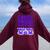 Crazy Proud Always Loud Baseball Mom Women Oversized Hoodie Back Print Maroon