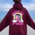 Crushing Into 3Rd Grade Dabbing Unicorn Back To School Girls Women Oversized Hoodie Back Print Maroon