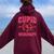 Cupid University Est 1415 Valentines College Women Oversized Hoodie Back Print Maroon