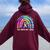 Curing Cancer Takes A Village The Oncology Tribe Nurse Team Women Oversized Hoodie Back Print Maroon