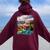 Cute Aloha Sloth Hawaiian Women Oversized Hoodie Back Print Maroon