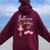 Cute Ballerina Ballet Birthday African American Girls Women Oversized Hoodie Back Print Maroon