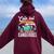 Cute But Dangerous Girls Wrestling N Girls Women Oversized Hoodie Back Print Maroon