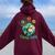 Cute Earth With Floral Earth Day Happy Earth Day 2024 Women Oversized Hoodie Back Print Maroon