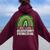 Cute One Lucky Assistant Principal Rainbow St Patrick’S Day Women Oversized Hoodie Back Print Maroon